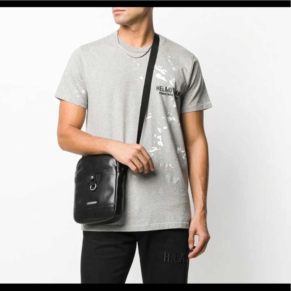 Helmut Lang Logo Paint Print T-shirt